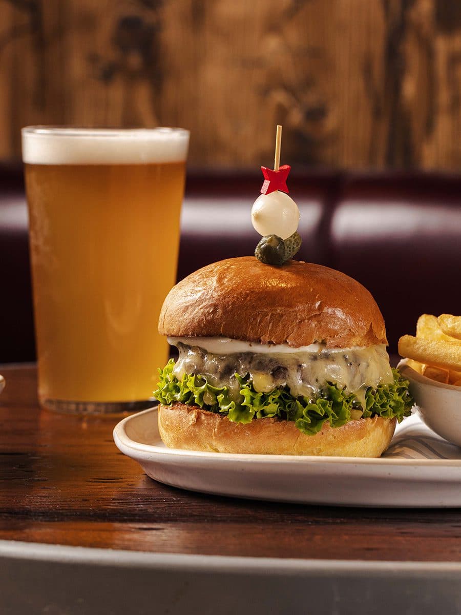 cheeseburger and fries