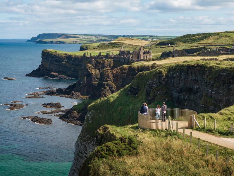 View of cliffs overlooking the ocean