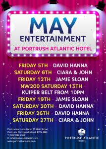 whats on in portrush. portrush atlantic. entertainment